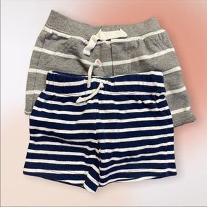 Baby Striped Shorts 6-9 month (x2)